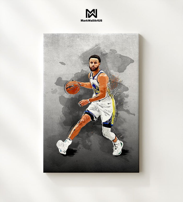 Stephen Curry NBA Poster, Golden State Warriors Wall Art, Chef Curry Home Decor, Steph Curry Fan Gift, Basketball Superstar Poster